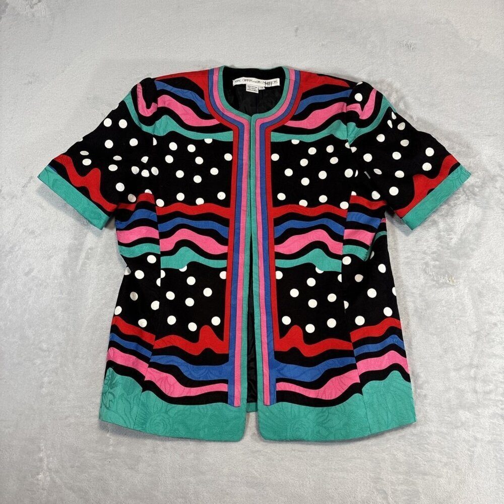 Vintage Anne Crimmins for Umi Collections Jacket Mod Abstract Women's Size 14